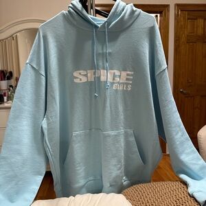 ASOS Light Blue Hoodie with Spice Girls Print